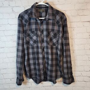 Men's Decree longsleeve button-down shirt, size Large